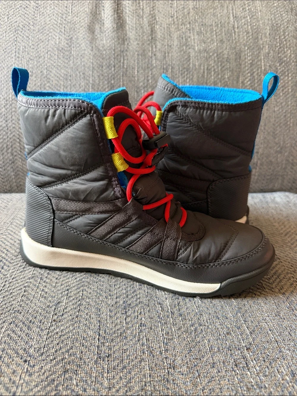 Sorel Youth Whitney Ii Short Lace Wp Boots Child Gray Snow Boots Shoes Size: 4